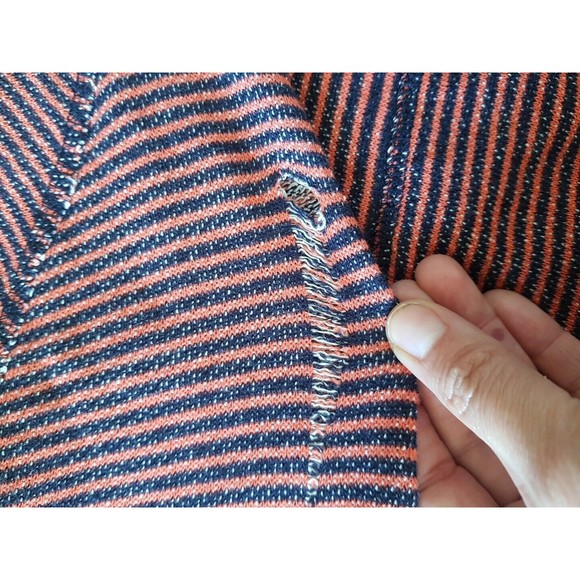 J. Crew Womens Hoodie Sweatshirt Size XS  Striped Drawstring Long Sleeve Flaw - Picture 7 of 16